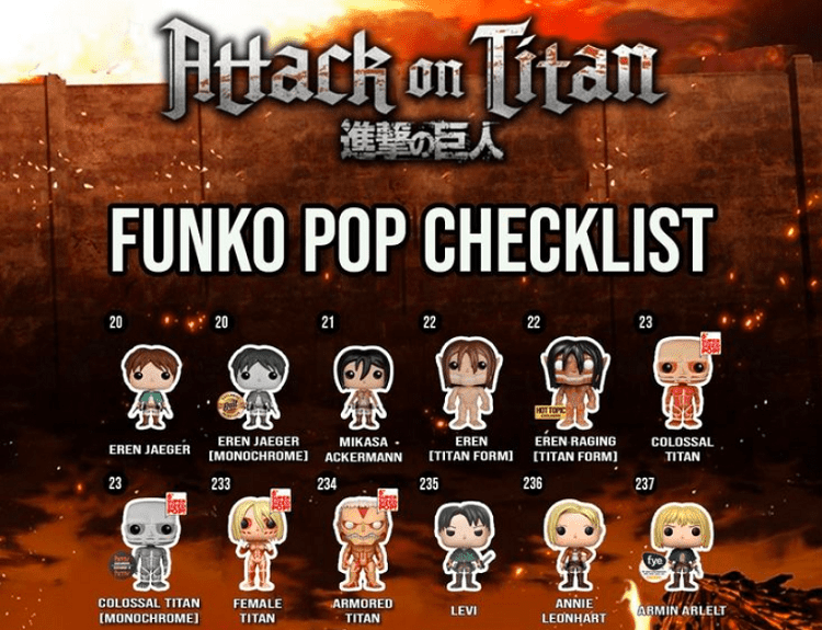 Official Attack on Titan Funko Pops