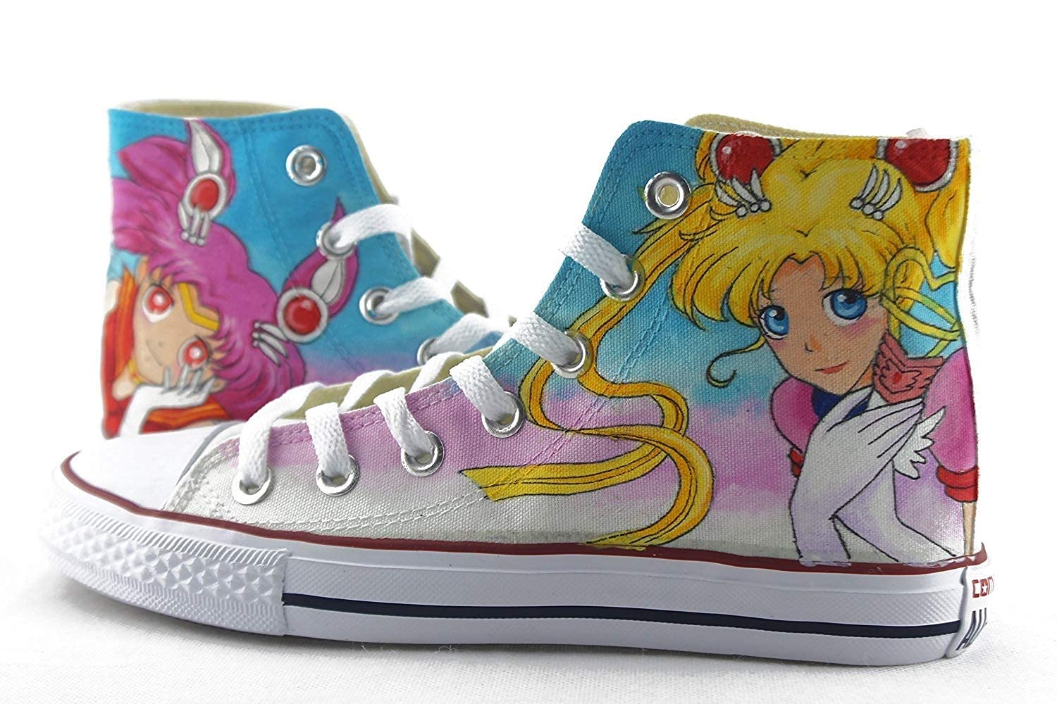 Sailor Moon Shoes For Women Hand Painted Canvas