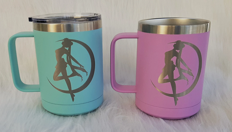 Sailor Moon Inspired Laser Etched Coffee Mug 