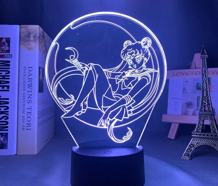 Sailor Moon Kawaii Anime Gifts 3D Illusion Nightstand