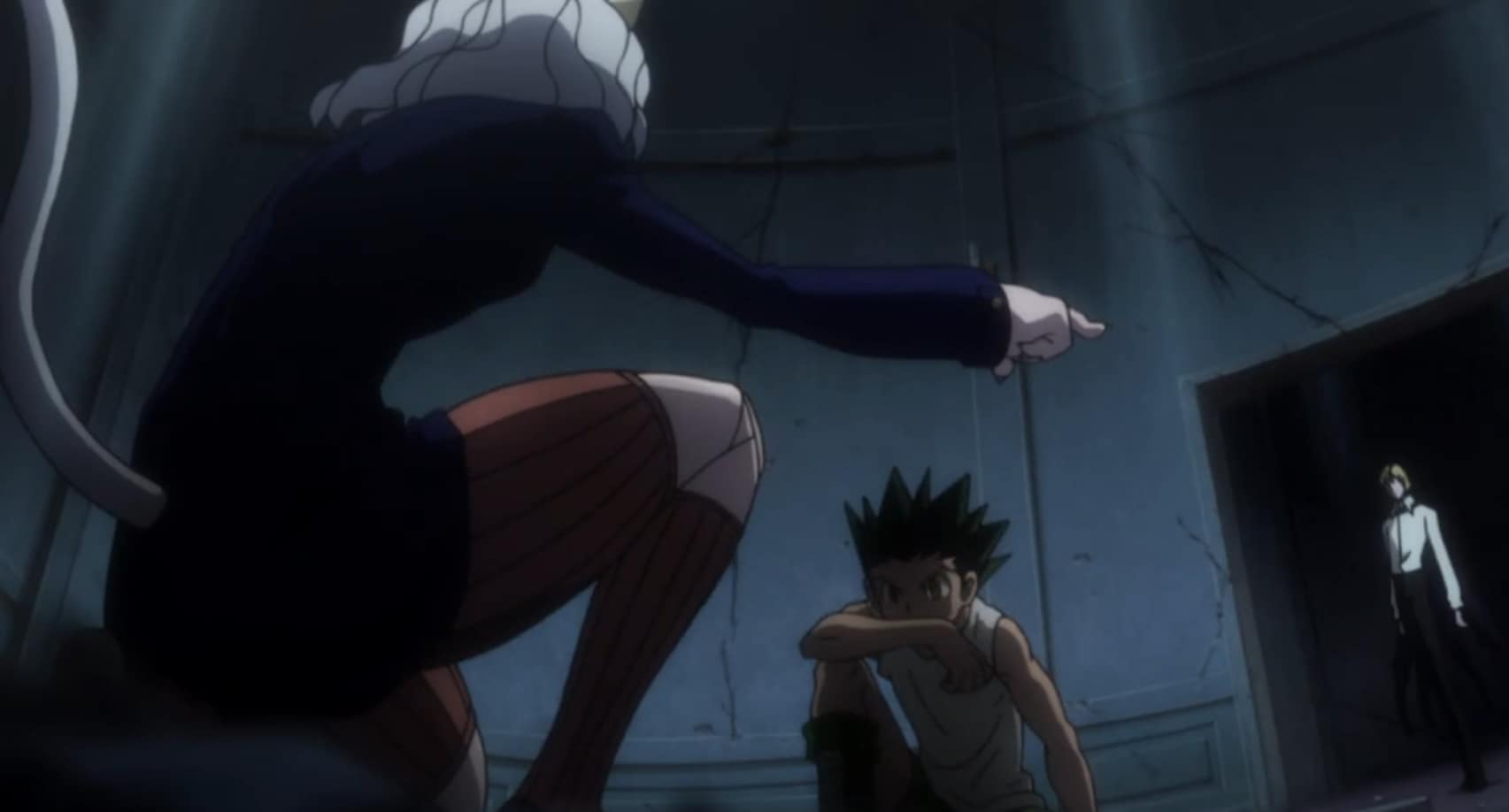 Gon (Pitou enraged/Dark aura/Episode 116) and Killua vs. Post Nen