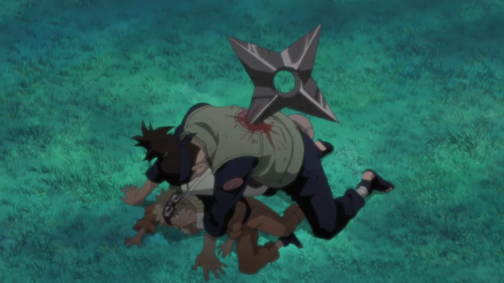 Iruka Protecting Naruto