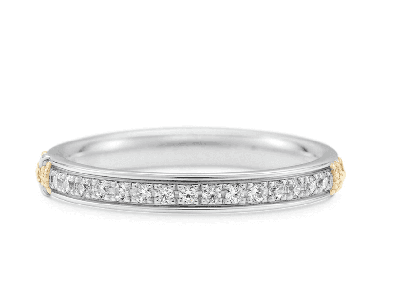 Moon Kaleidoscope Half Eternity Ring Platinum