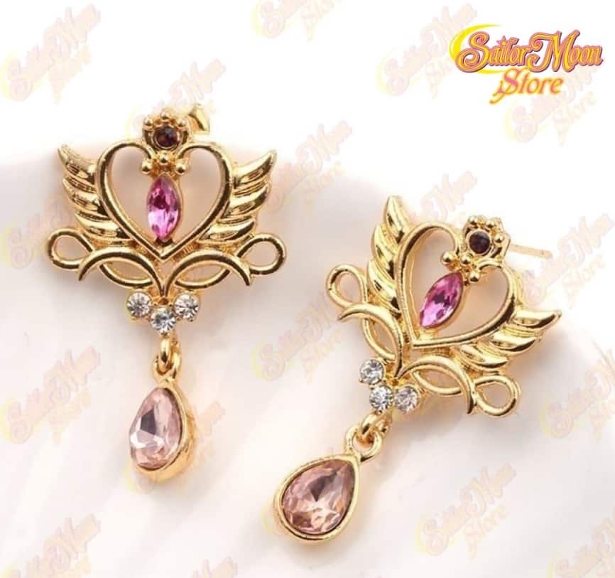 Sailor Moon Earrings Cosplay Princess Queen Serenity Tiara Stud Earrings