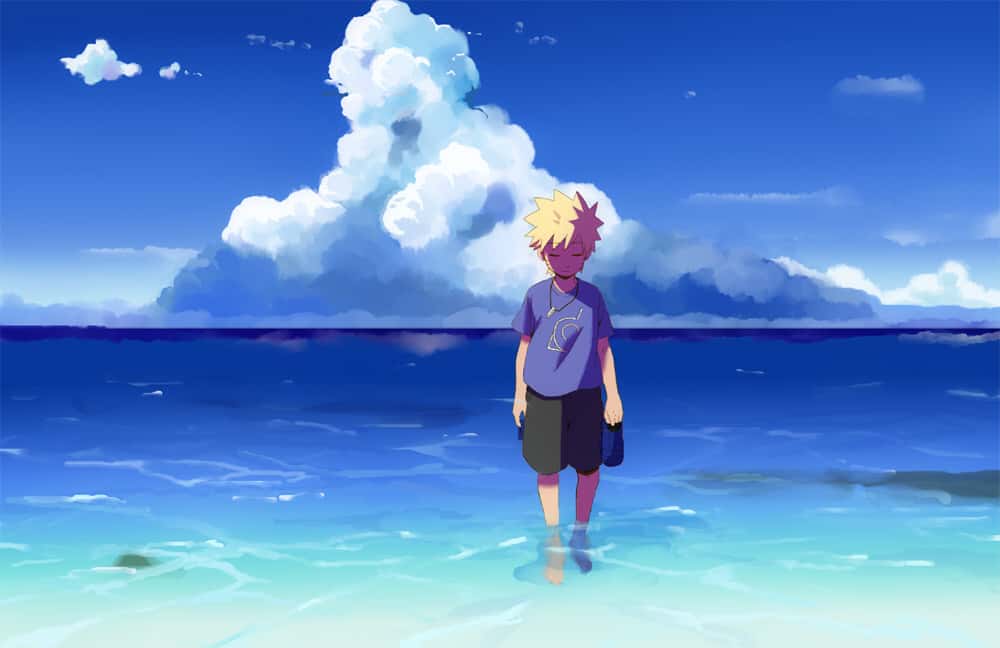 Lonely Naruto on the Beach