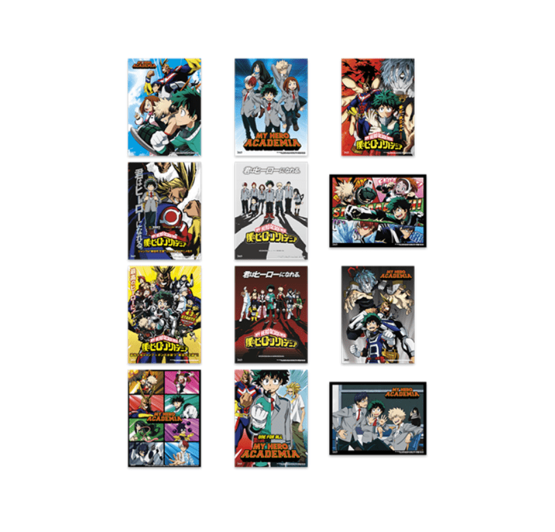 best my hero academia posters 12-pack mha mini posters