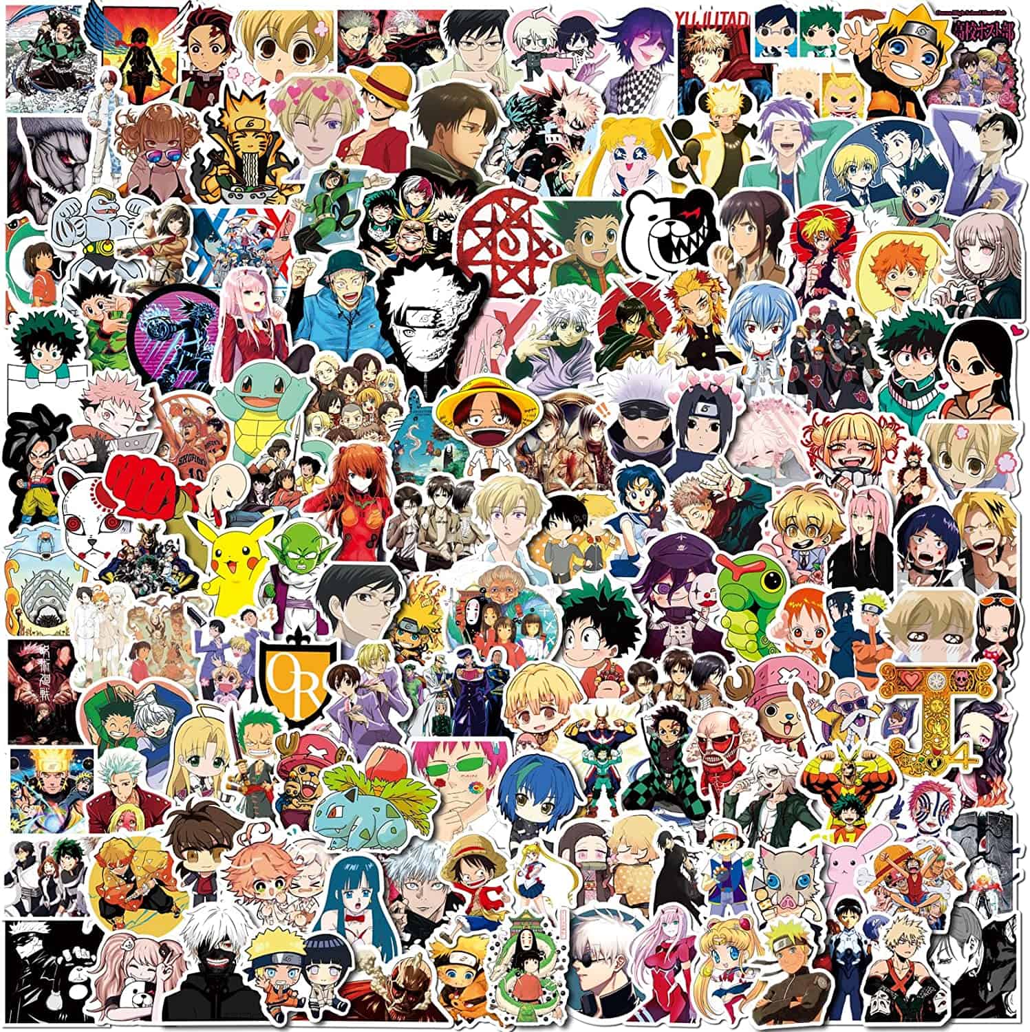 200 piece mixed anime stickers