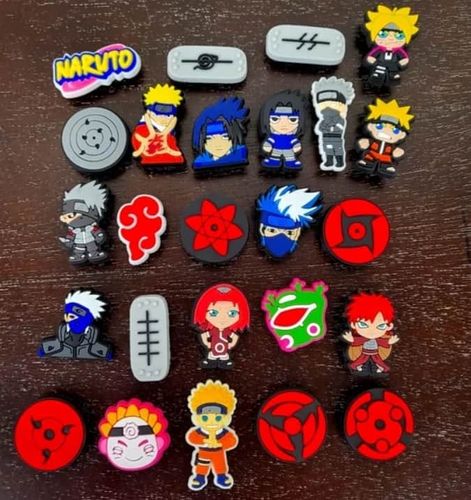 25 piece naruto croc charm set