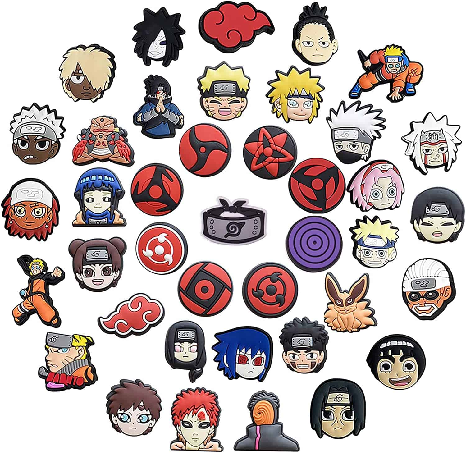 40 piece naruto charm set