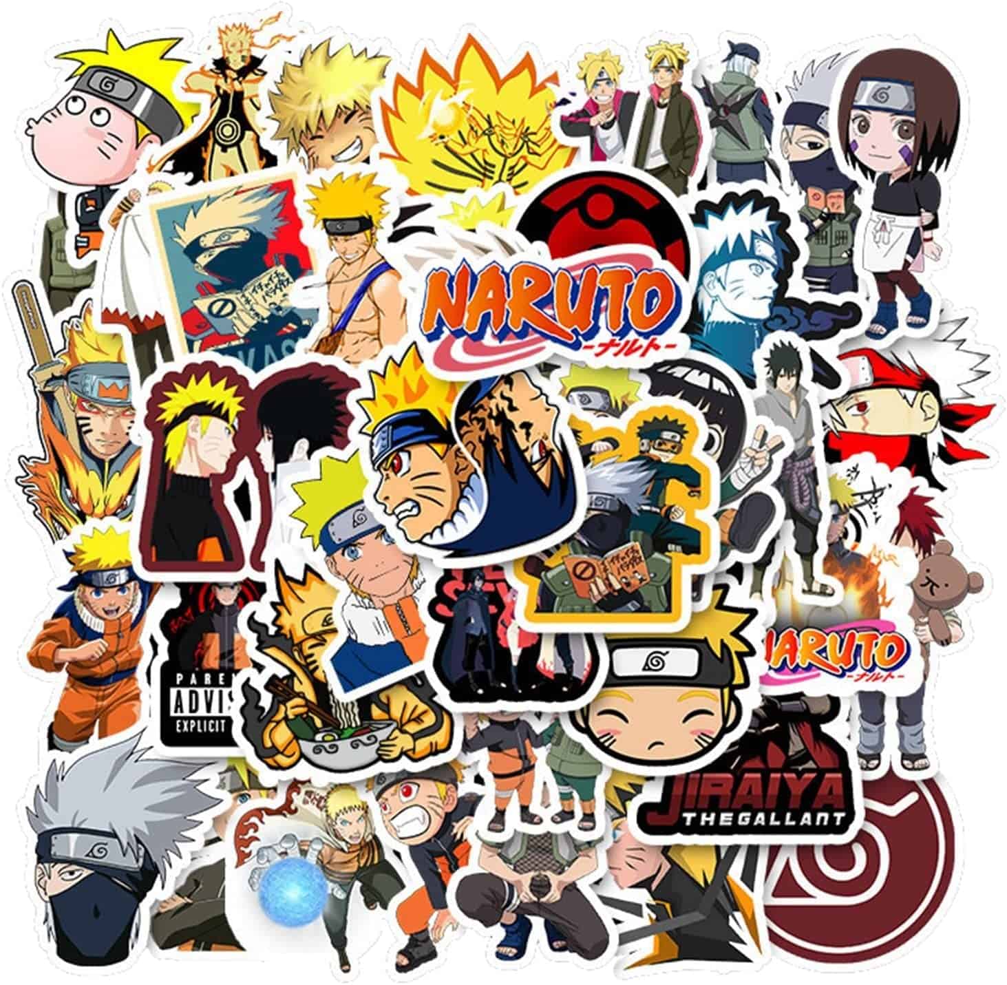 54 piece naruto vinyl car sticker collection