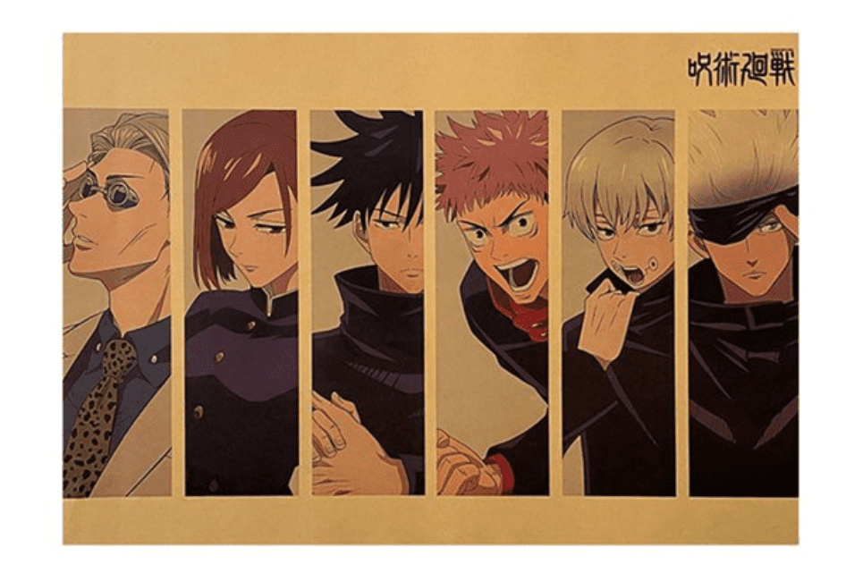 Jujutsu Group Frame Poster