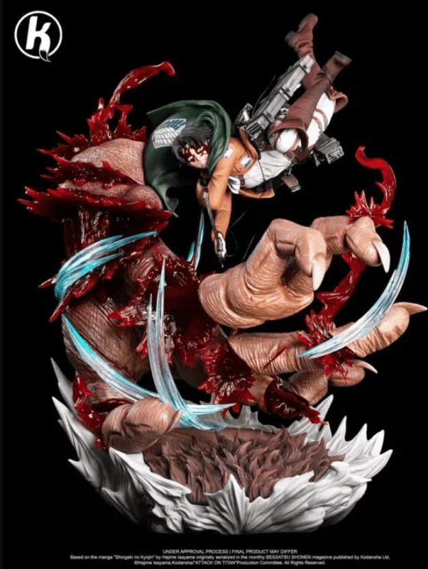 Levi vs. Beast Titan Kitsune Statue