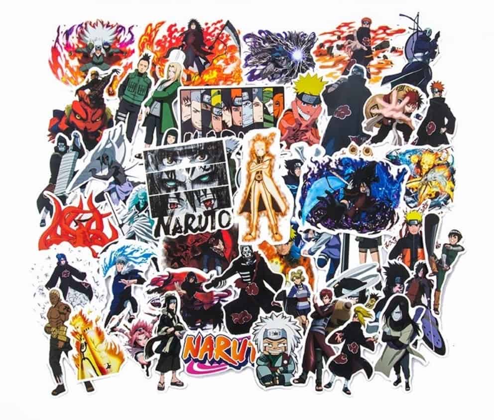 customizable naruto stickers set