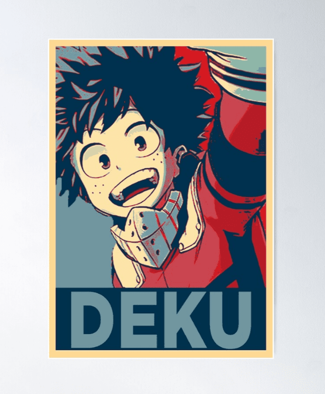 best my hero academia posters deku mha hope-inspired poster