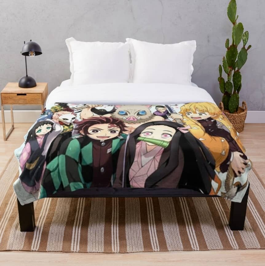 demon slayer character poster blanket