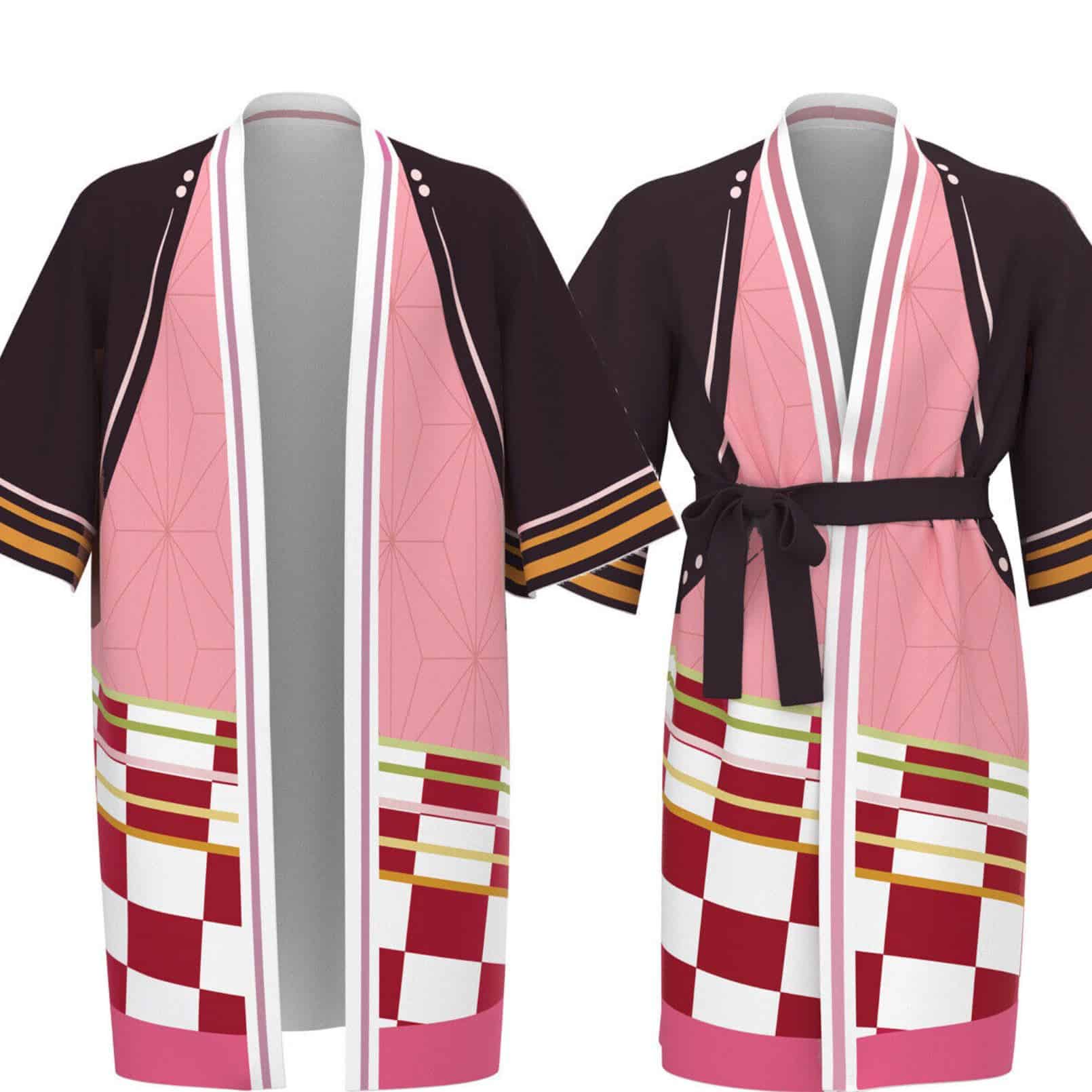 Flannel Nezuko Bathrobe