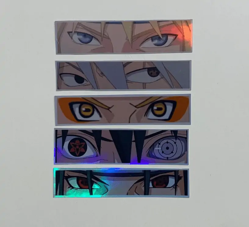 holographic ninja naruto stickers