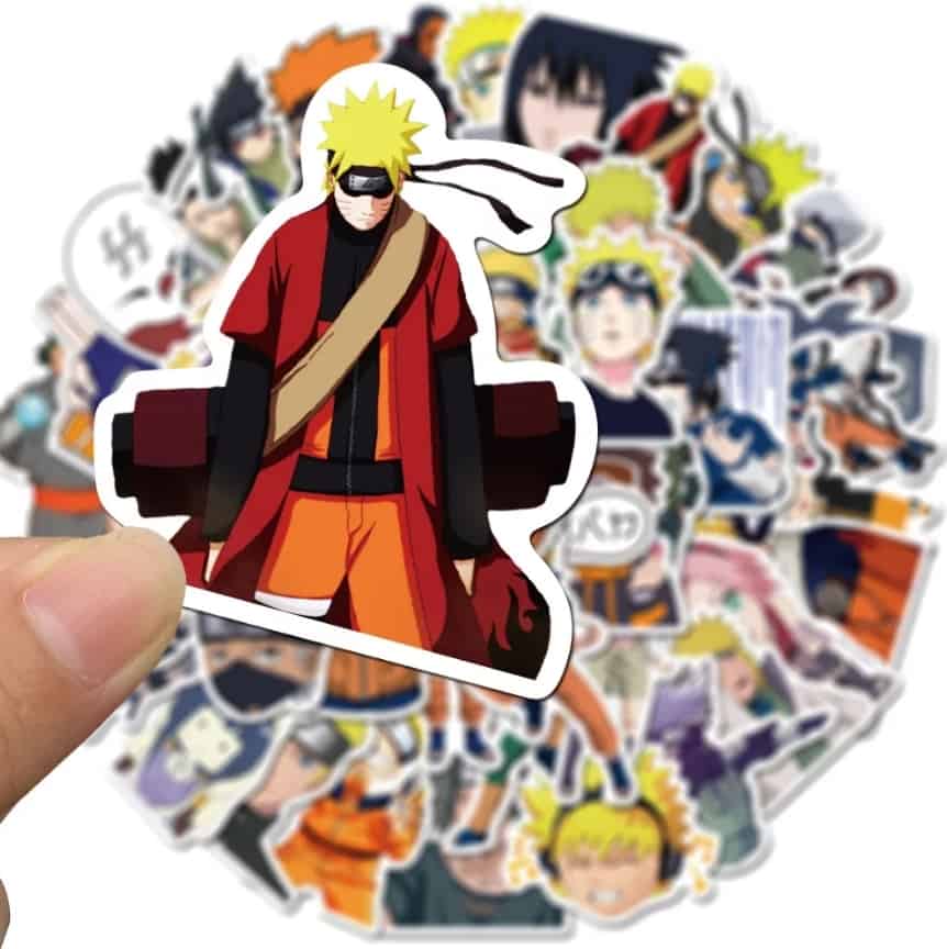 removable naruto waterproof stickers