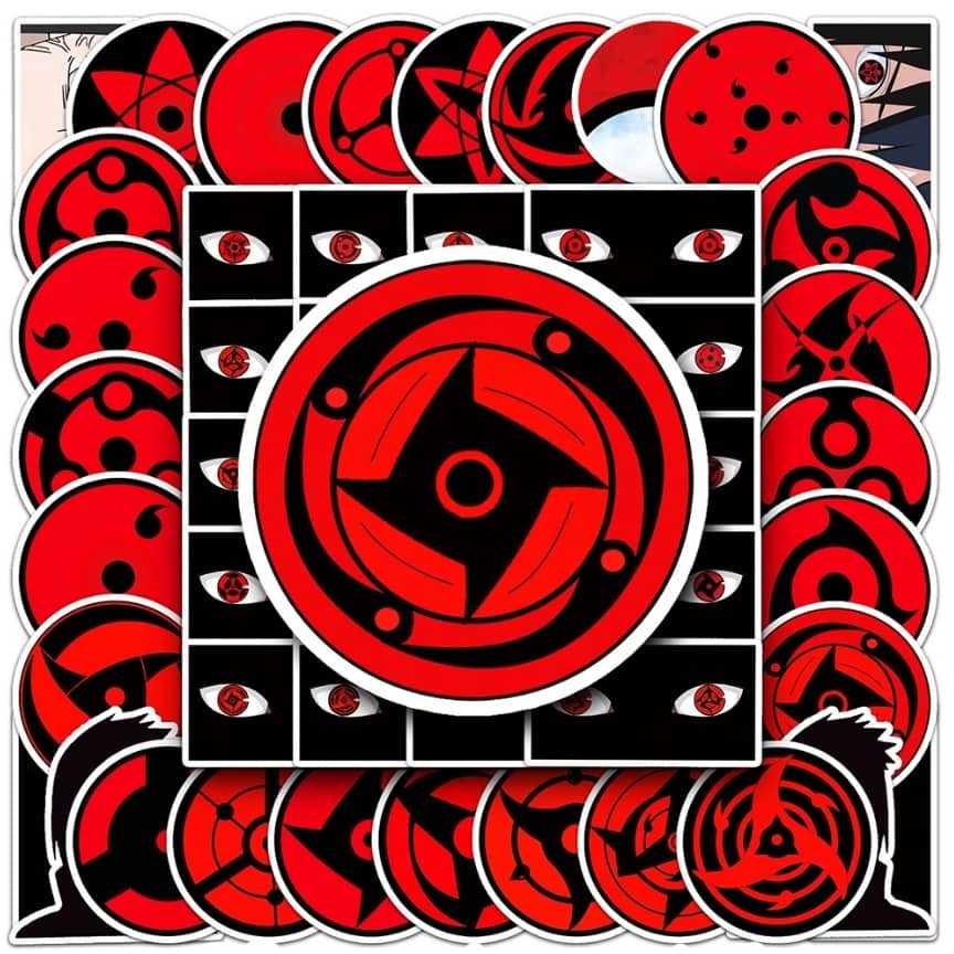 sharingan and other naruto symbols set